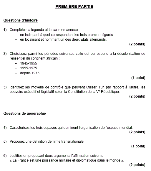 Sujet et correction Bac STMG 2016 Histoire gographie mtropole : image 1