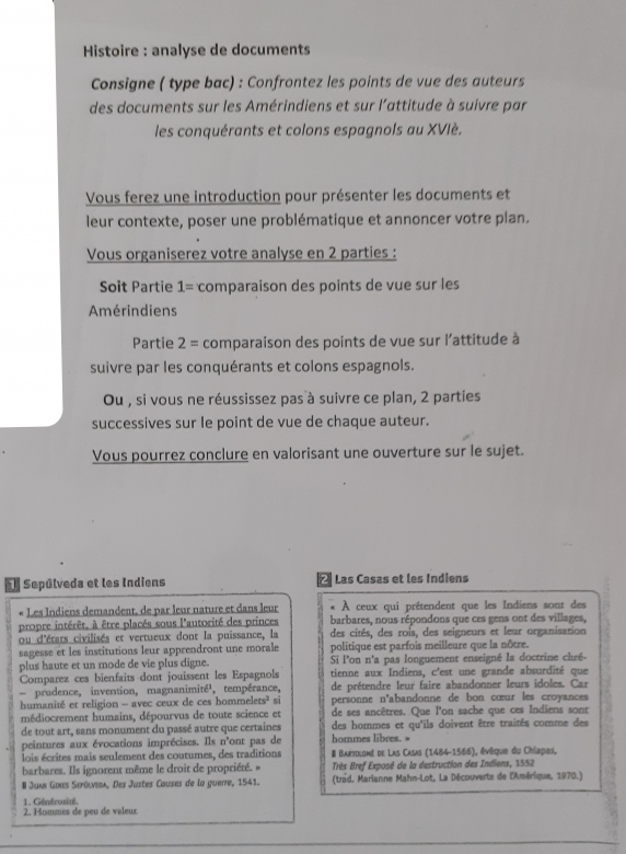 Analyse de documents : controverse de Valladolid